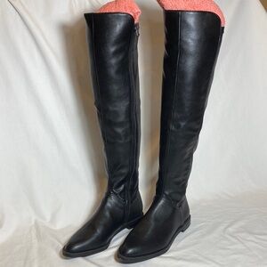 Franco Sarto Black Over-the-Knee Women's Faux Leather W6 New without tag or box